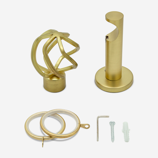 28mm Allure Signature Brushed Gold Cage pole