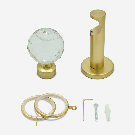 28mm Allure Signature Brushed Gold Crystal pole