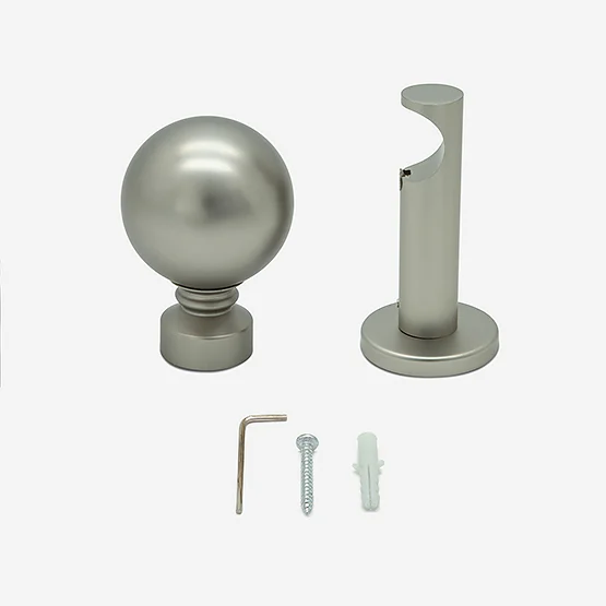 28mm Allure Signature Brushed Steel Ball Eyelet pole