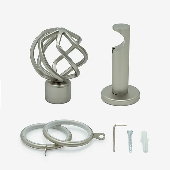 28mm Allure Signature Brushed Steel Cage pole