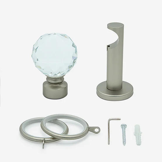 28mm Allure Signature Brushed Steel Crystal pole