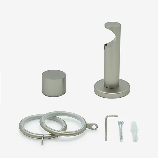 28mm Allure Signature Brushed Steel End Cap pole