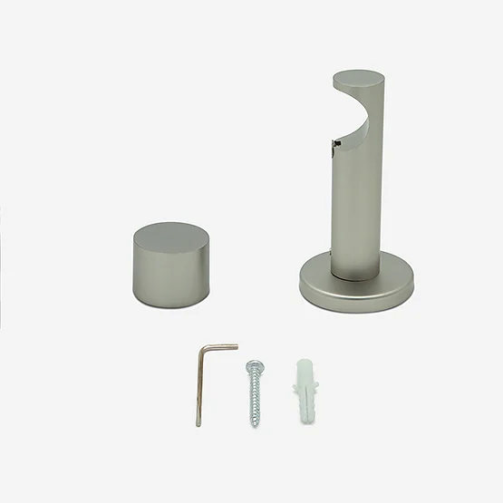 28mm Allure Signature Brushed Steel End Cap Eyelet pole