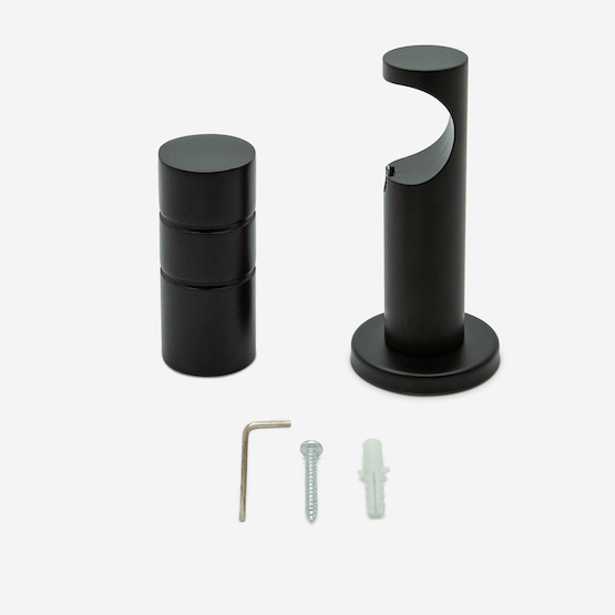 28mm Allure Signature Matt Black Barrel Eyelet pole