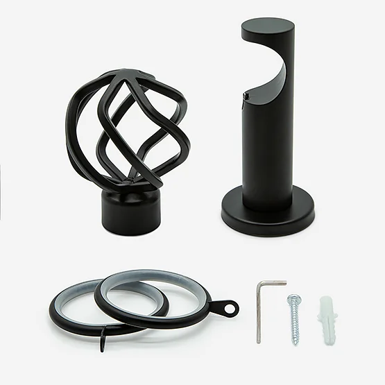 28mm Allure Signature Matt Black Cage pole