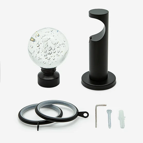 28mm Allure Signature Matt Black Glass Bubbles pole