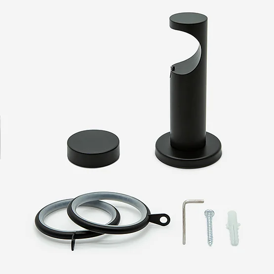 28mm Allure Signature Matt Black Stud pole