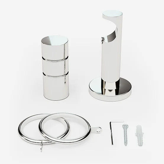 28mm Allure Signature Polished Chrome Barrel pole