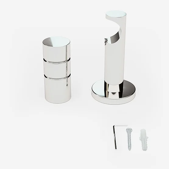 28mm Allure Signature Polished Chrome Barrel Eyelet pole