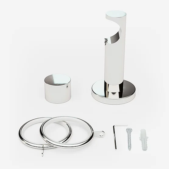 28mm Allure Signature Polished Chrome End Cap pole