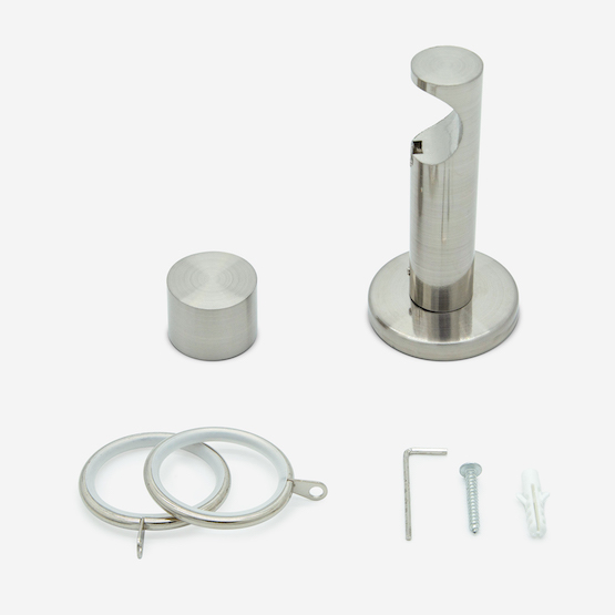 28mm Allure Signature Stainless Steel Effect End Cap pole