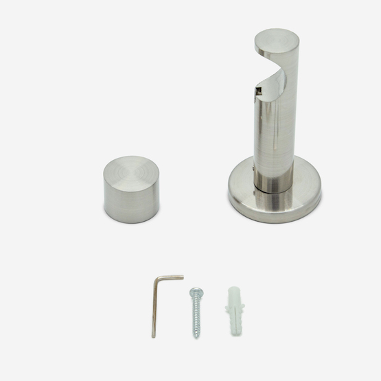 28mm Allure Signature Stainless Steel Effect End Cap Eyelet pole