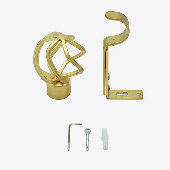 35mm Allure Classic Brushed Gold Cage Eyelet pole