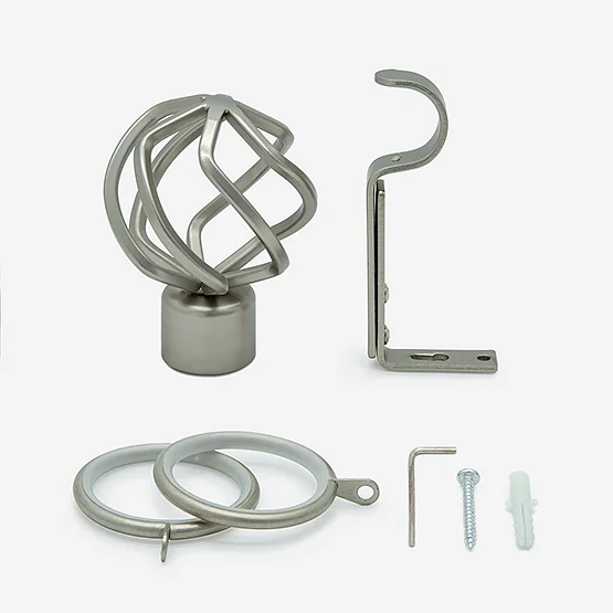 35mm Allure Classic Brushed Steel Cage pole