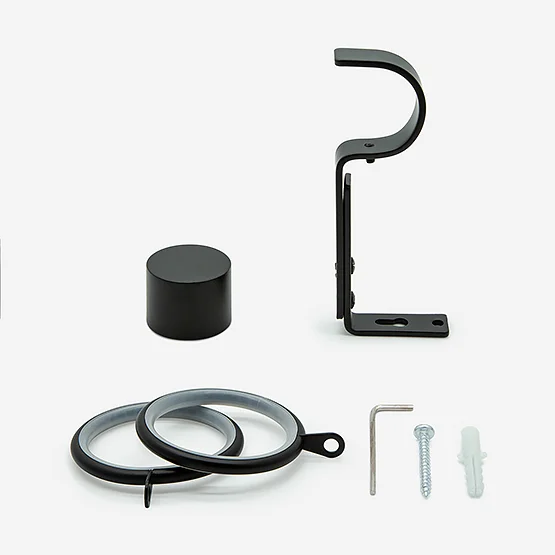 35mm Allure Classic Matt Black End Cap Finial pole