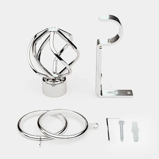 35mm Allure Classic Polished Chrome Cage Finial pole