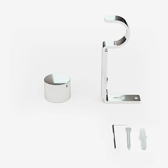 35mm Allure Classic Polished Chrome End Cap Finial Eyelet pole