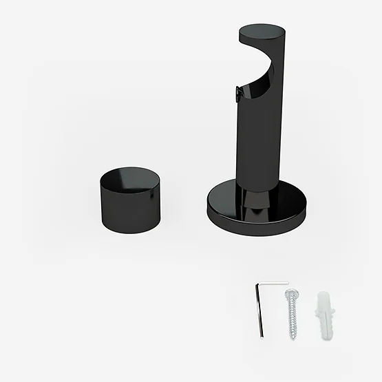 35mm Allure Signature Black Nickel End Cap Finial Eyelet pole