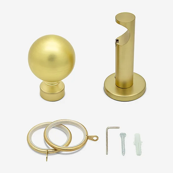 35mm Allure Signature Brushed Gold Ball pole
