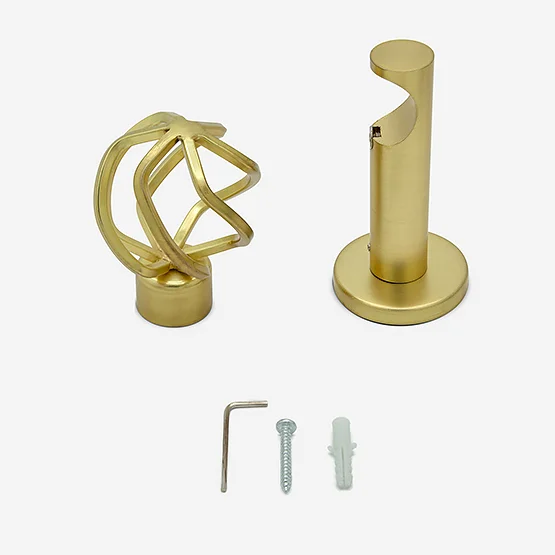 35mm Allure Signature Brushed Gold Cage Eyelet pole