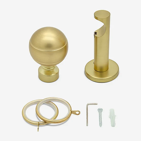 35mm Allure Signature Brushed Gold Lined Ball pole