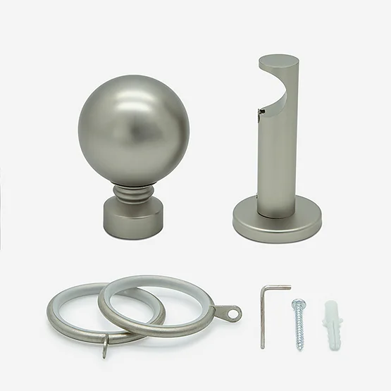 35mm Allure Signature Brushed Steel Ball pole