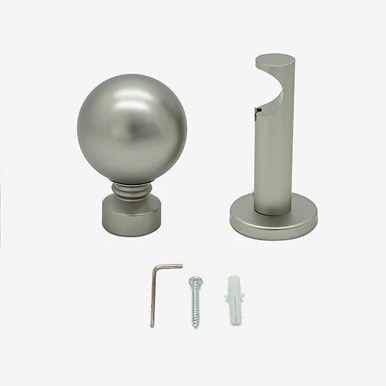35mm Allure Signature Brushed Steel Ball Eyelet pole