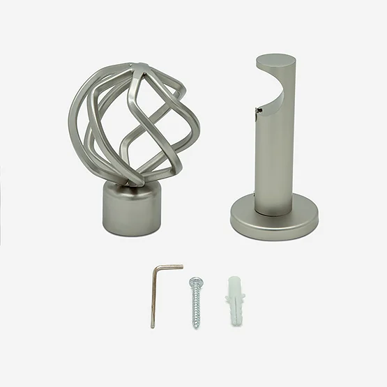 35mm Allure Signature Brushed Steel Cage Eyelet pole