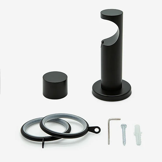 35mm Allure Signature Matt Black End Cap Finial pole