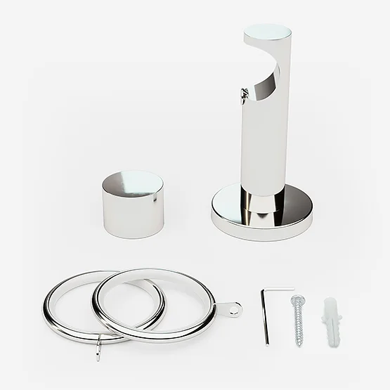 35mm Allure Signature Polished Chrome End Cap Finial pole