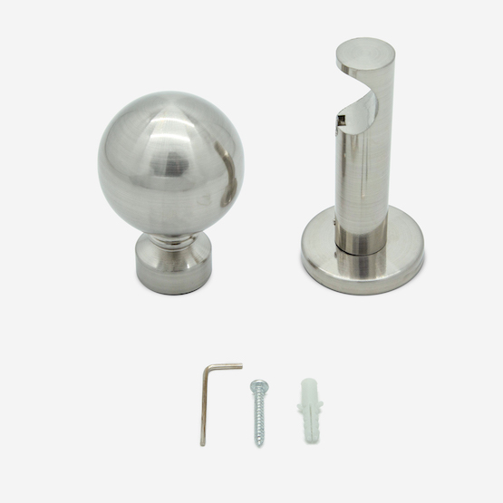 35mm Allure Signature Stainless Steel Ball Finial Eyelet pole