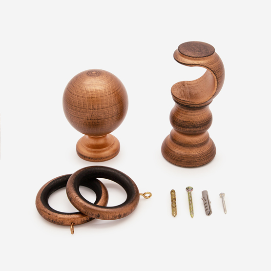 35mm Oxford Brushed Copper Ball Finial  pole