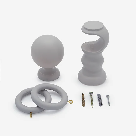 35mm Oxford Pebble Grey Ball Finial  pole