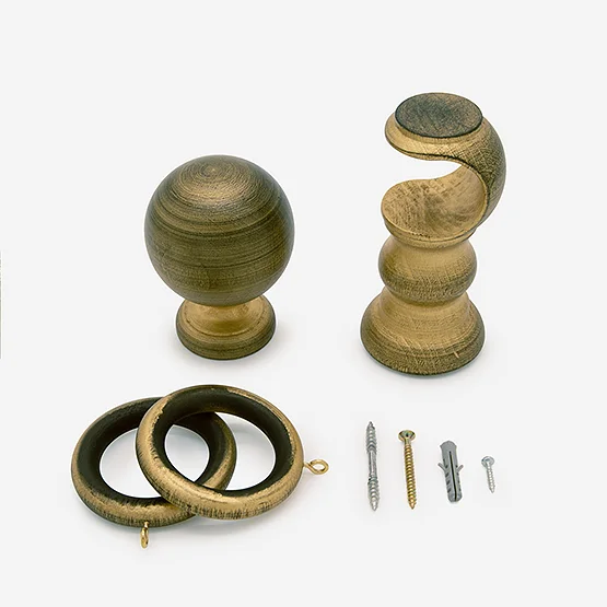 50mm Oxford Brushed Gold Ball Finial  pole
