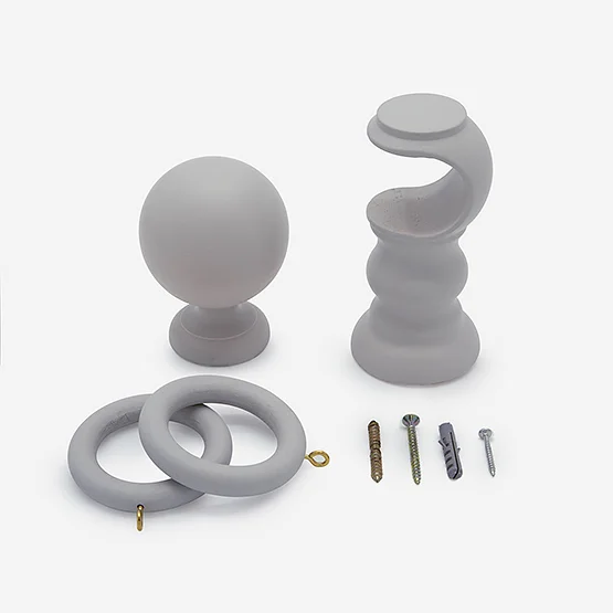 50mm Oxford Pebble Grey Ball Finial  pole