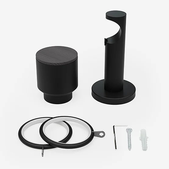 28mm Signature Matt Black & Smoke Grey Drum pole
