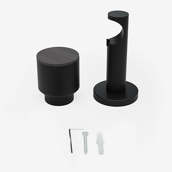 28mm Signature Matt Black & Smoke Grey Drum Eyelet pole
