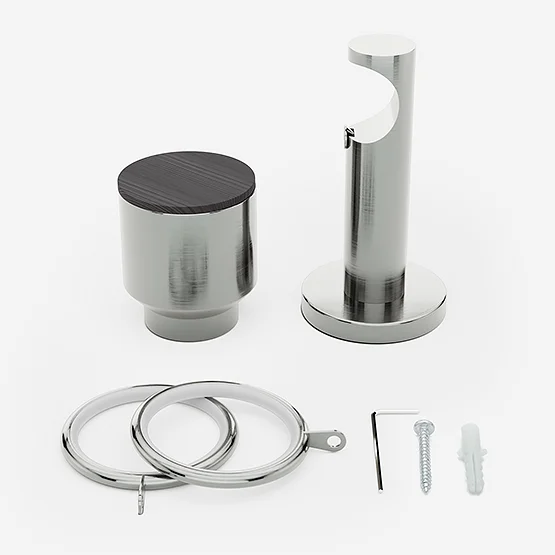 28mm Signature Stainless Steel & Smoke Grey Drum pole