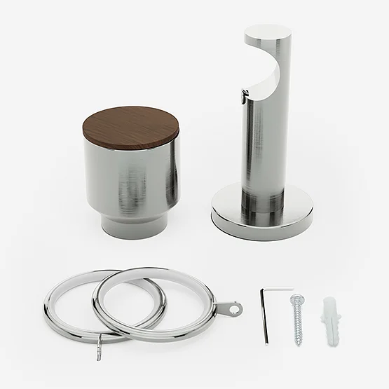 28mm Signature Stainless Steel & Walnut Drum pole