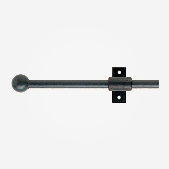 12mm Black Wrought Iron Mini Cannon Finials Curtain Pole