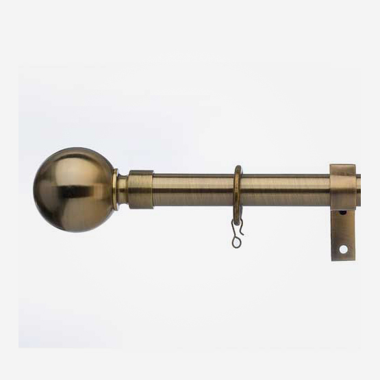 16/19mm Universal Ball Antique Brass Ball Finial Extendable
