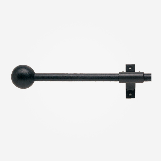 16mm Black Wrought Iron Cannon Finials