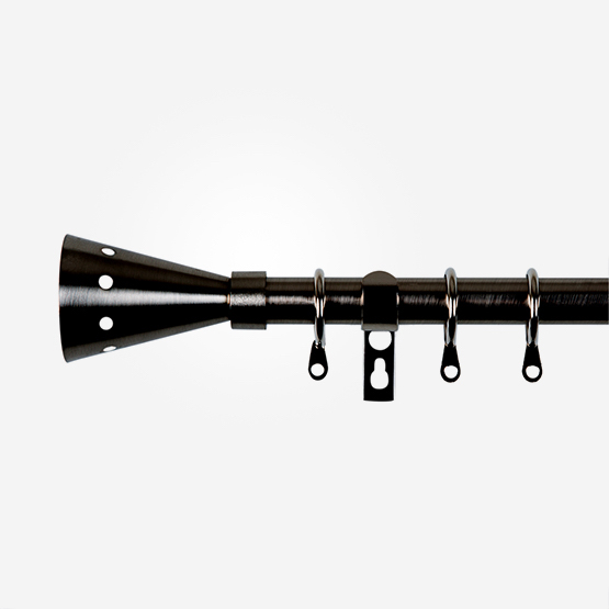19mm Herald Black Nickel Trumpet pole
