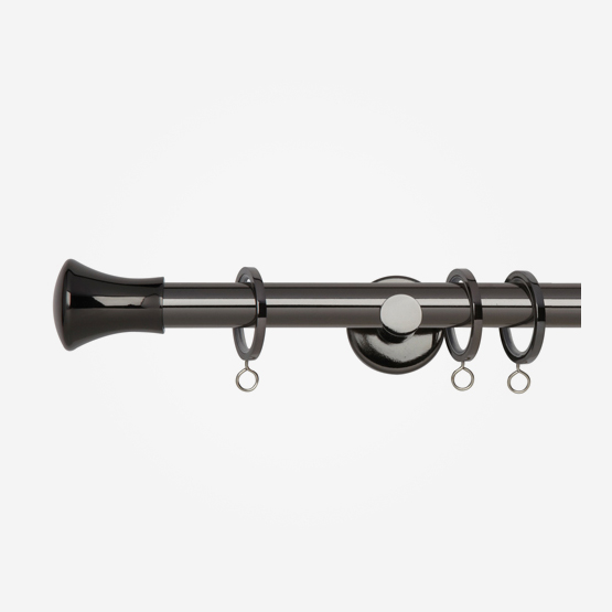 19mm Neo Black Nickel Trumpet Finial