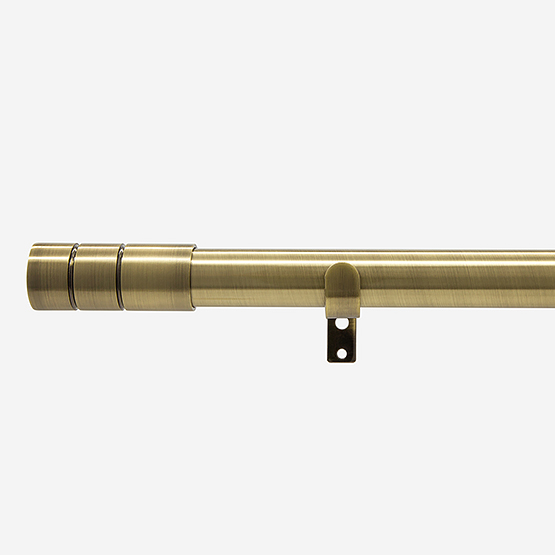 28mm Allure Classic Antique Brass Barrel Eyelet Curtain Pole
