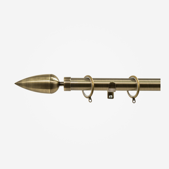 28mm Allure Antique Brass Teardrop pole