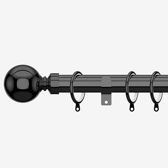 28mm Allure Classic Black Nickel Ball pole