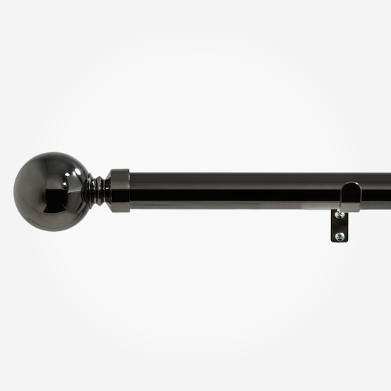 28mm Allure Classic Black Nickel Ball Eyelet pole
