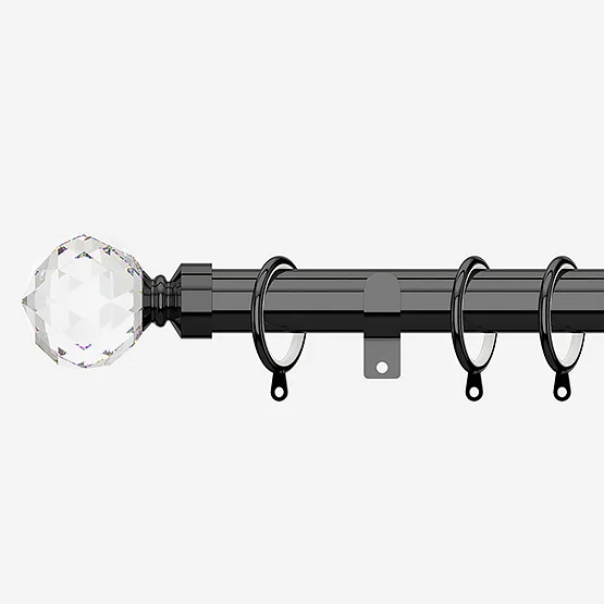 28mm Allure Classic Black Nickel Crystal pole