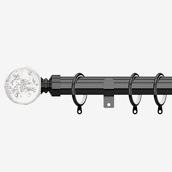 28mm Allure Classic Black Nickel Glass Bubbles pole